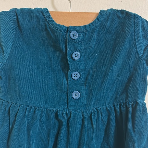 EUC Hanna Anderson Dark Teal Ruffled Tier Dress size 3 - Picture 3 of 4